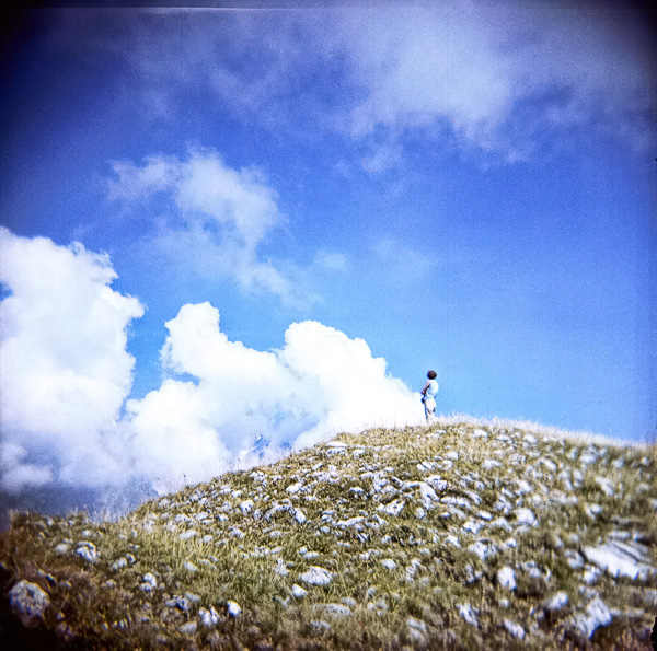Woman In Alps Holga-1