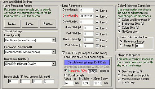 Lens Settings