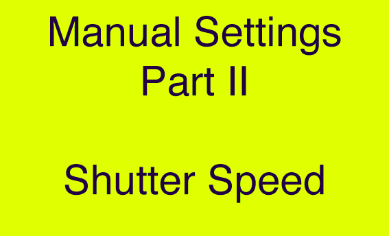 understanding shutter speed