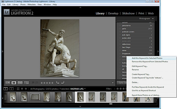 Keywords Lightroom 2