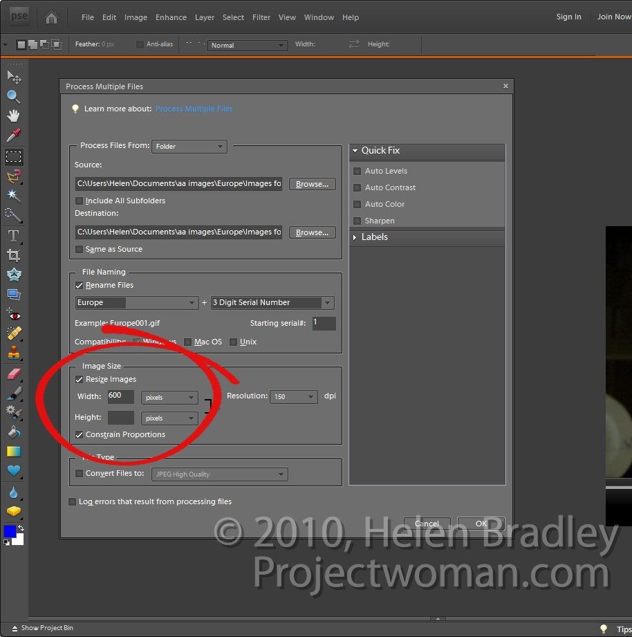 How To Resize Photos In Photoshop Elements 8