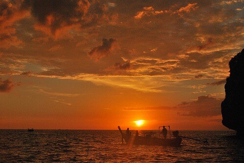 Sunset At Sea