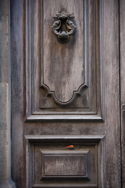 Old Florence Door with Pizza Menu