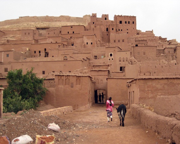 Woman and donkey Ait Ben Haddou Morocco