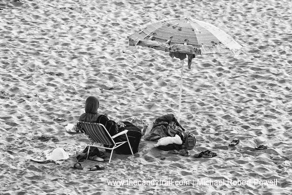 woman at beach morocco