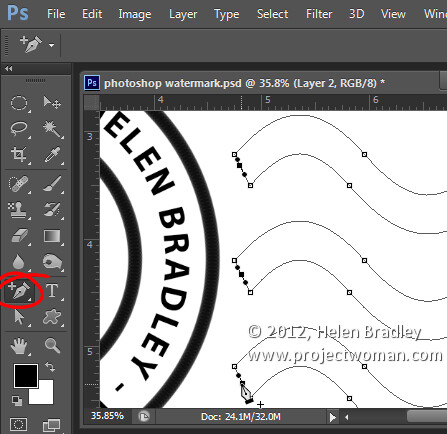 Make a watermark image in photoshop step11