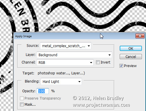 Make a watermark image in photoshop step15