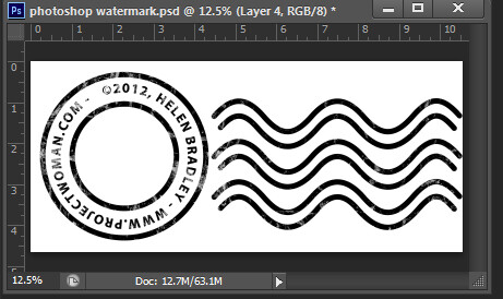 Make a watermark image in photoshop step16