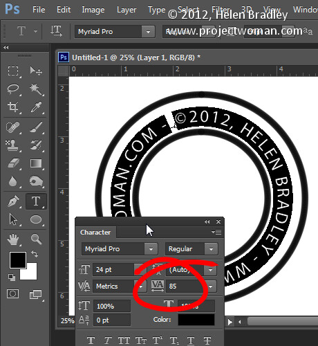 Make a watermark image in photoshop step8