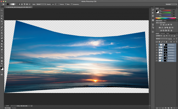 Panorama in separate layers