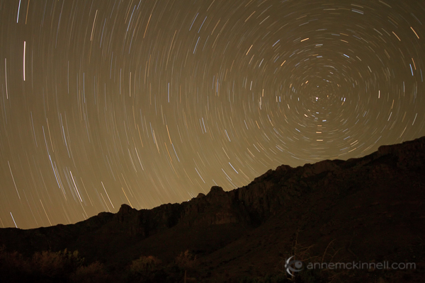 Star Trails in Guadalupe National Park, Texas
