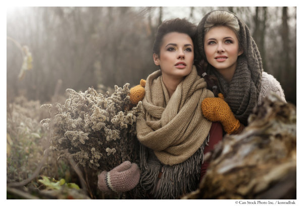 This is a really nicely executed stock image. Are the two ladies friends, or lovers? Is this image about fashion, seasons, or simply looking toward the future? The image provides options for the copy writer, and the more options provided typically the better sales. However, this image has only been licensed twice in more than one year. The license for appearance here cost one credit or about 60 cents; the photographer will receive, unfortunately,  about 12 cents. 