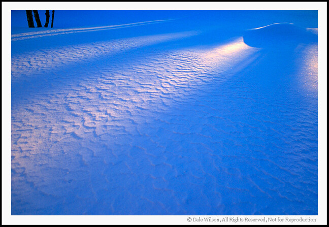 This image has been cropped to show how diagonals create the element of movement. Casual observation should provide for your eyes to be drawn to the upper right hand corner of the image due to the lighter colour of the diagonal drawing your eyes there. Incidentally the image is from my front yard and there was a snowman at the convergence of the lines.