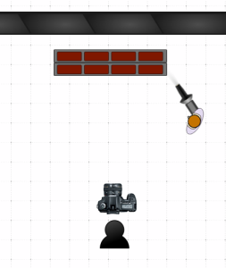 Set up showing how close I got to the firetruck