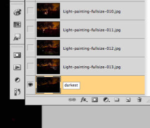 Rename darkest image, put it as bottom layer
