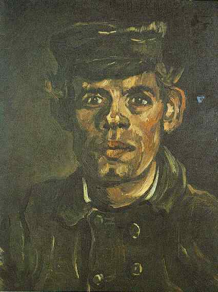 Vincent van Gogh Head of a Young Peasant in a Peaked Cap