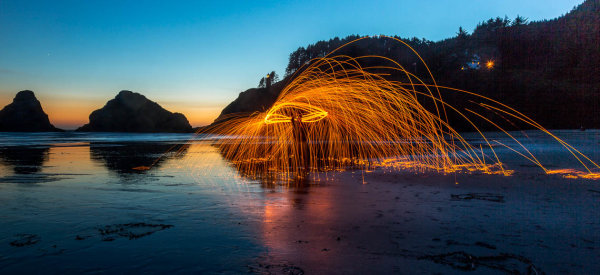 Steel wool or fire spinning, something I've always wanted to do and finally got to try it.