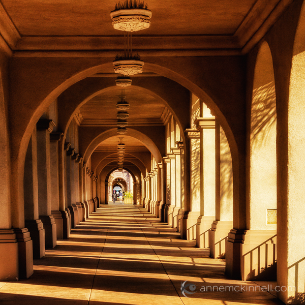 The El Prado Pedestrian Walkway, Balboa Park, San Diego, California, by Anne McKinnell