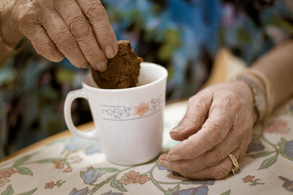 Tea and cookies at Grammy's. For as long as I can remember she's been feeding us. "Do you want a cookie dear?"