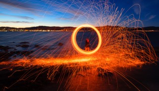 Steel wool spinning