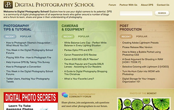 In 2009 we did a major redesign and expanded the site with new sections on 'camera reviews' and 'post production'.