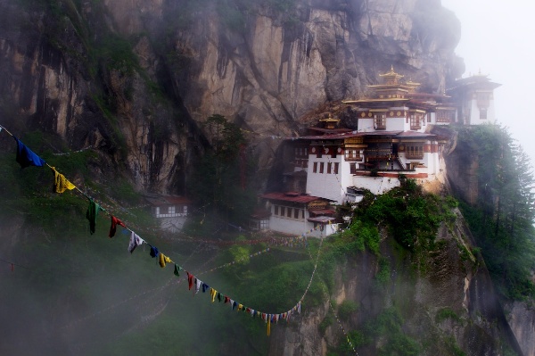 Travel Photography Tips - Man Made Wonders - Tiger s Nest Monastery in the Mist  Paro Bhutan  Copyright 2013 Ralph Velasco