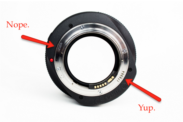 Not every number on your lens is a serial. Be sure you are reading the right thing.