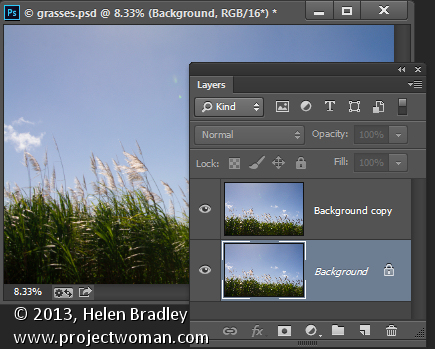using the "blend if" feature in Photoshop