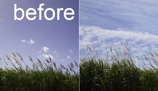 using the "blend if" feature in Photoshop