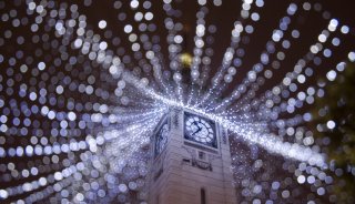 bokeh christmas lights