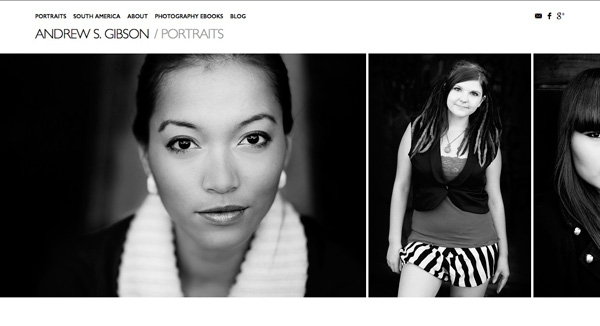 Photography website created with Koken