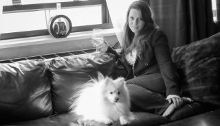 For this portrait, my client was very specific that she wanted to be captured in her apartment, just being who she is. It became quickly apparent that her dog was a very important part of that, so it was decided early that we would include him. EOS 5D Mark III with EF 24-70 f/2.8L IS II. 1/125 @ f/4, ISO 640.