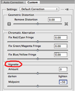 Photoshop tips vignetting