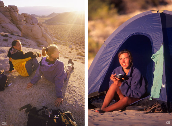 Adventure photography sunrise tent