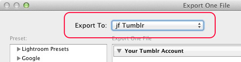 Export to Tumblr plug-in