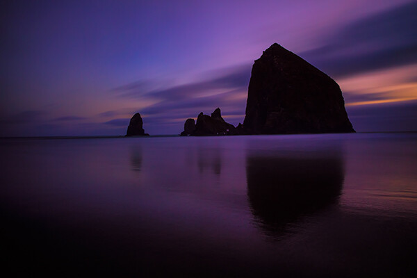 Cannon Beach, Oregon. EOS 5D Mark III with EF 24-70 f/2.8L II. !20 seconds, f/11, ISO 640.