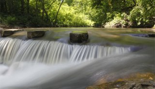 waterfall, silky water