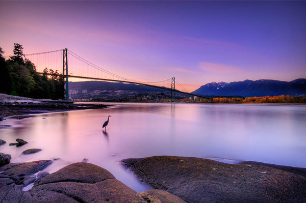 Lions Gate Bridge Vancouver - HDR image