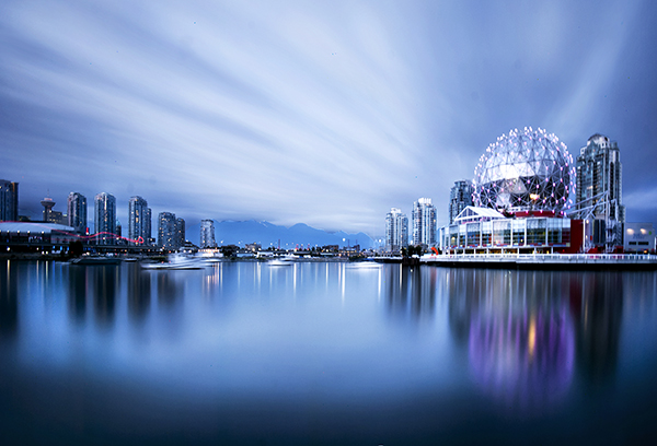 Long Exposure of Science World in Vancouver