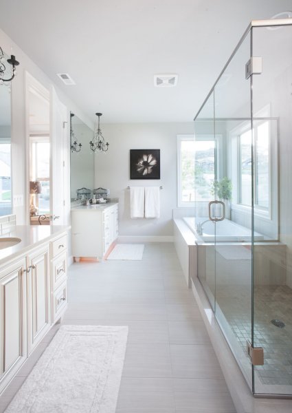 The master bathroom