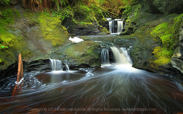 Vancouver Island Waterfall Landscape Image Crop - Gavin Hardcastle