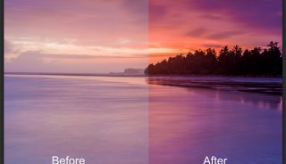 Seascape image - Before and After image editing