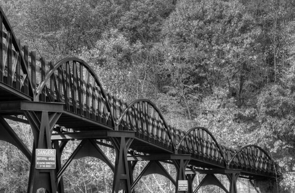 In Black and White it becomes easier to see how this bridge draws the views eye into the mage