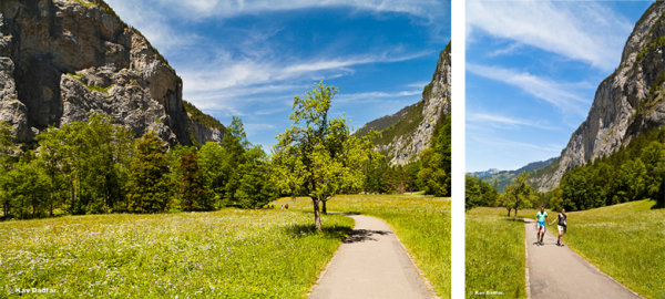 The shot on the left is nice but too generic. The shot on the right taken after waiting for a while tells a much better story.