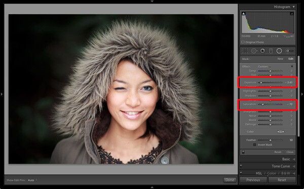 Portrait processing in Lightroom