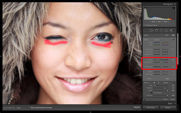 Portrait processing in Lightroom