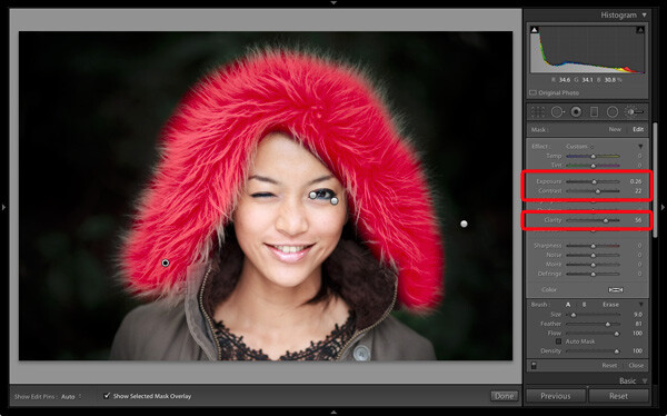 Portrait processing in Lightroom