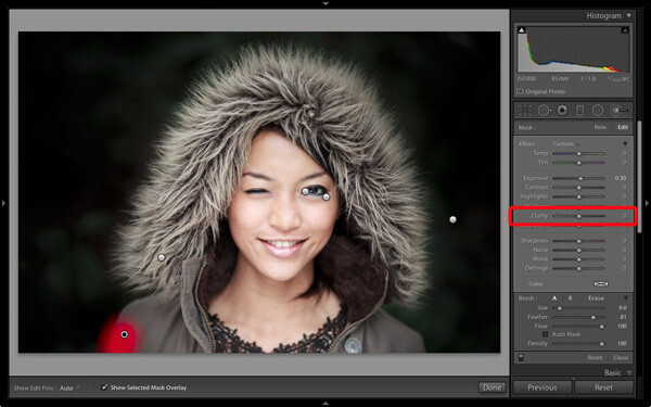 Portrait processing in Lightroom