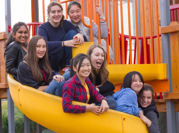 Image B teen girls in playground