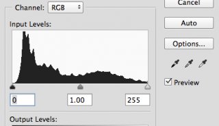 Levels tool in Photoshop